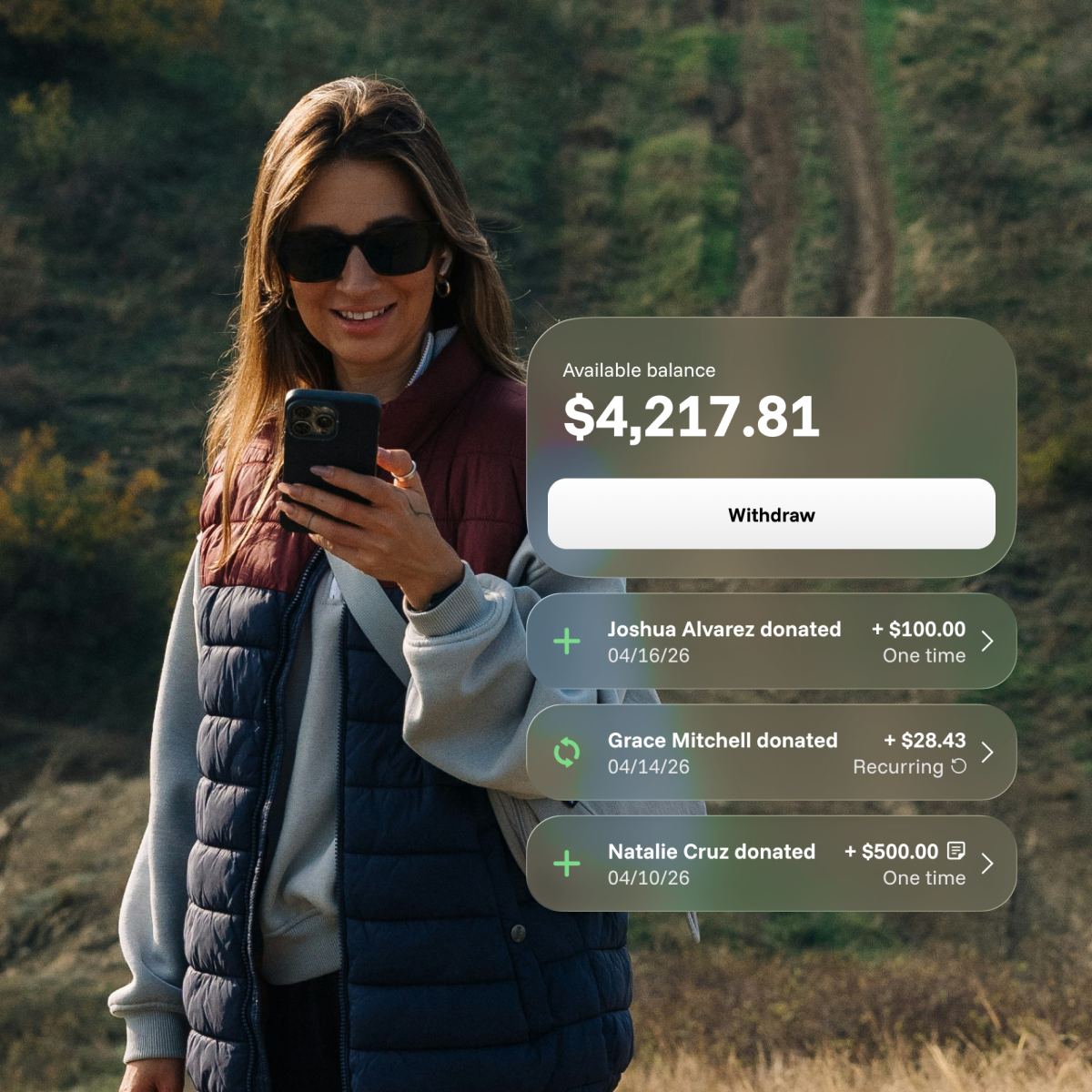 Manage your donations