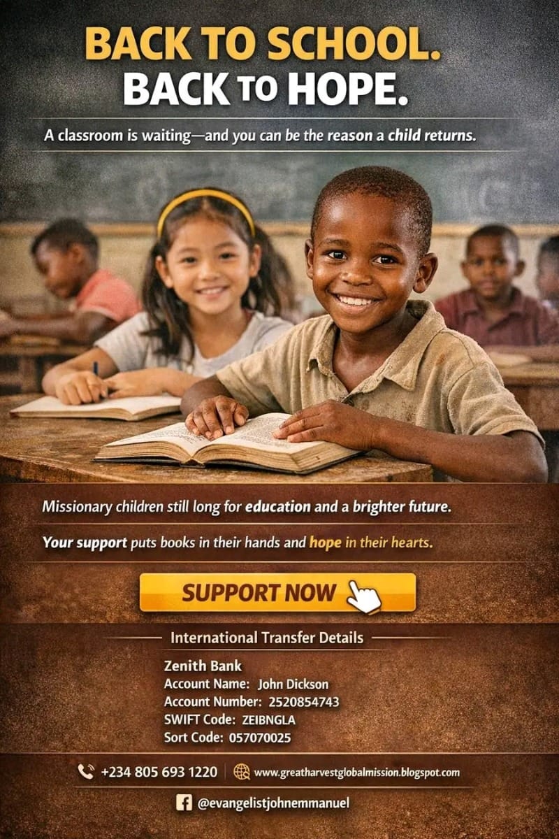 
SUPPORT NOW
International Transfer Details
Zenith Bank
Account Name: John Dickson
Account Number: 2520854743
SWIFT Code: ZEIBNGLA
Sort Code: 057070025

