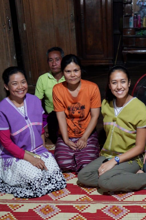 Carly with a Chirstian Burmese family.