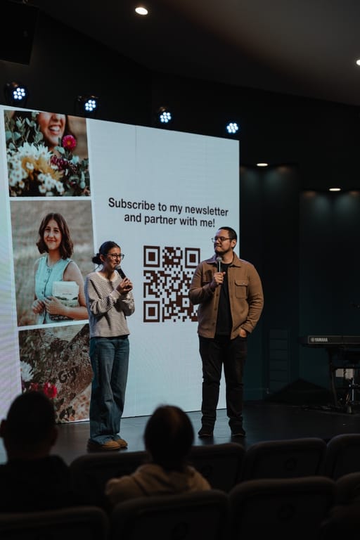 Here I'm sharing with my church family about the missions work I'll be doing!