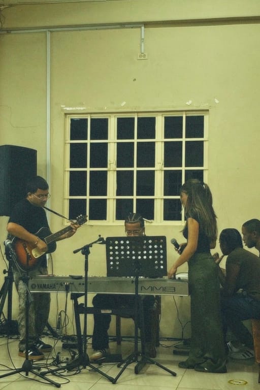 leading worship in Trinidad